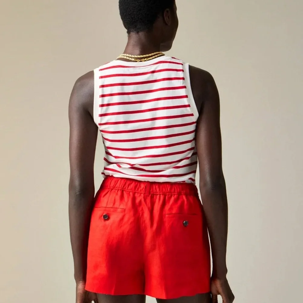 J. Crew 3” Women's Harbor Shorts 100% Linen NWT XL ARROYO - Picture 3 of 4